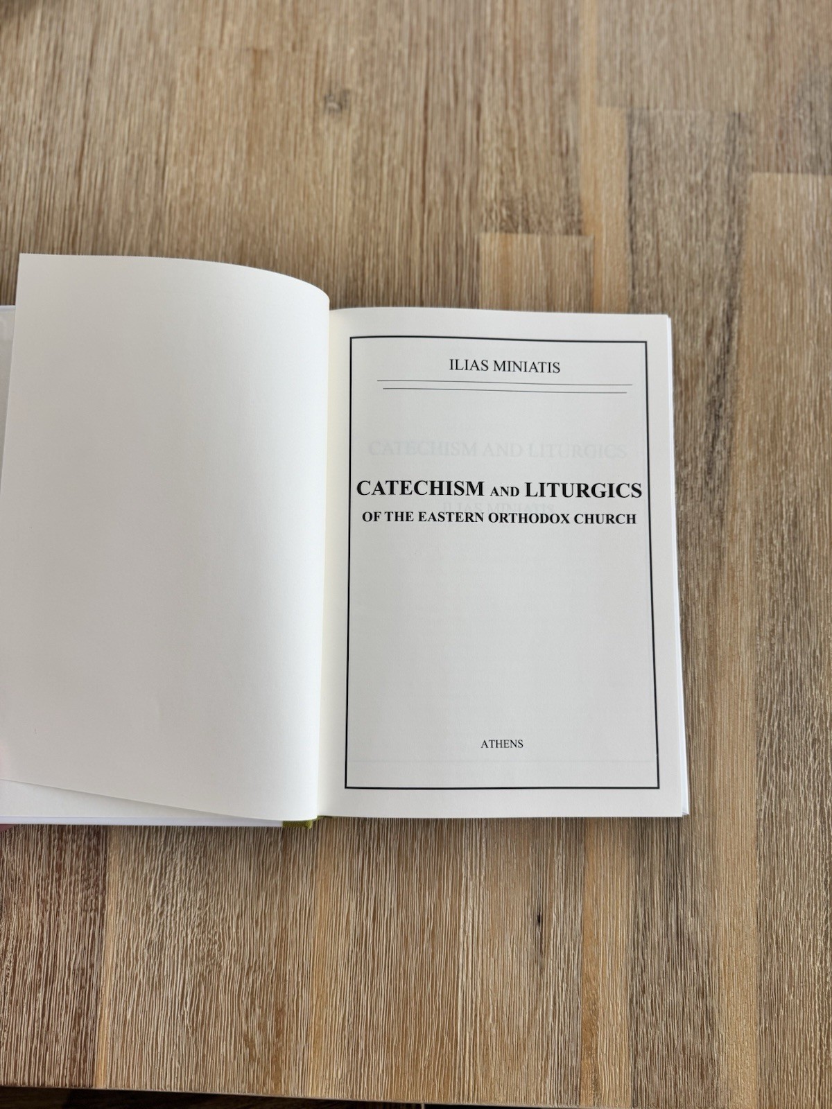 Catechism and Liturgics of the Eastern Orthodox Church, Hardcover