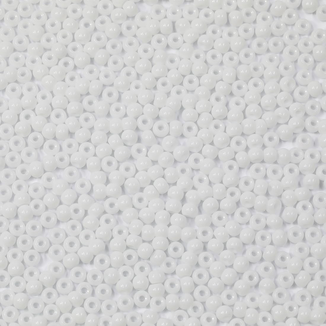 White Color 4Mm round Seed Beads about 1500Pcs,100Grams in Bag, 6/0 Glass Embroi