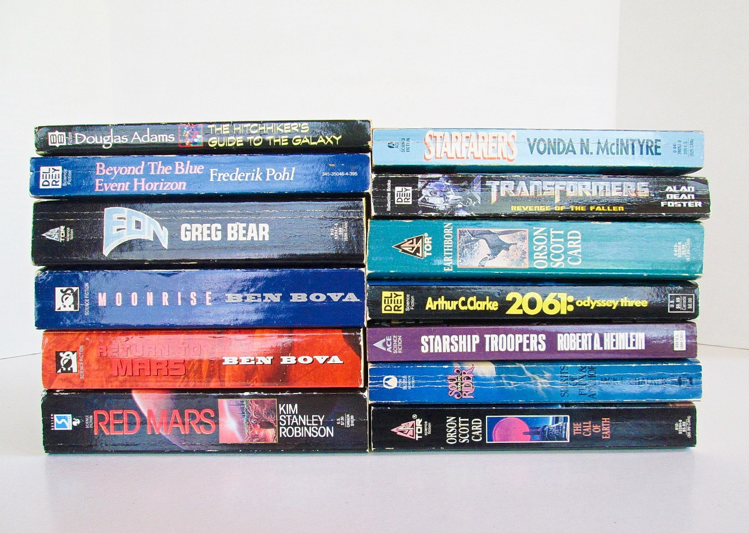 Lot of 13 Science Fiction Paperback Novels, Heinlein Pohl Card Chalker and Other