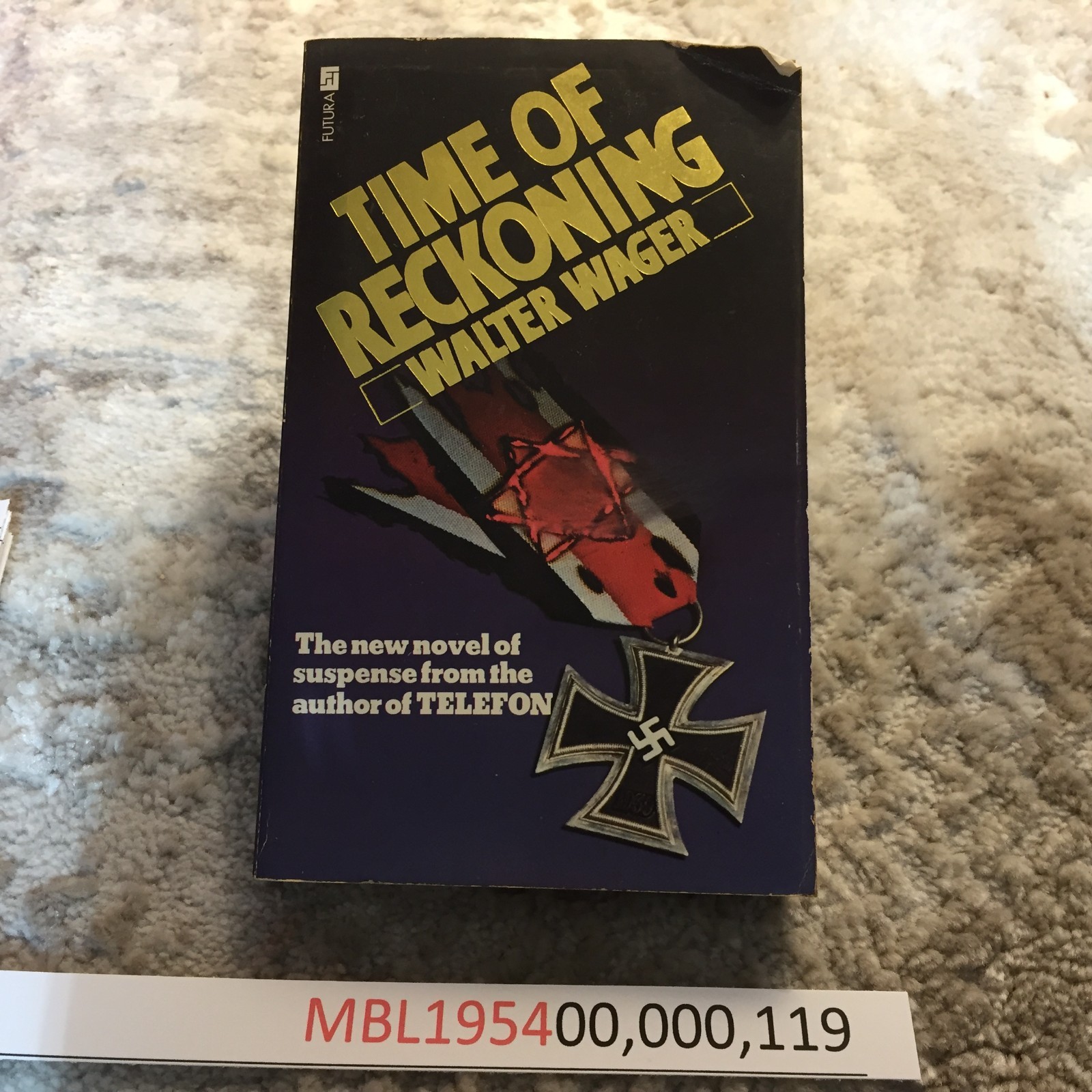 Time Of Reckoning Psychological Thriller Paperback Book by Walter Wagner 1978