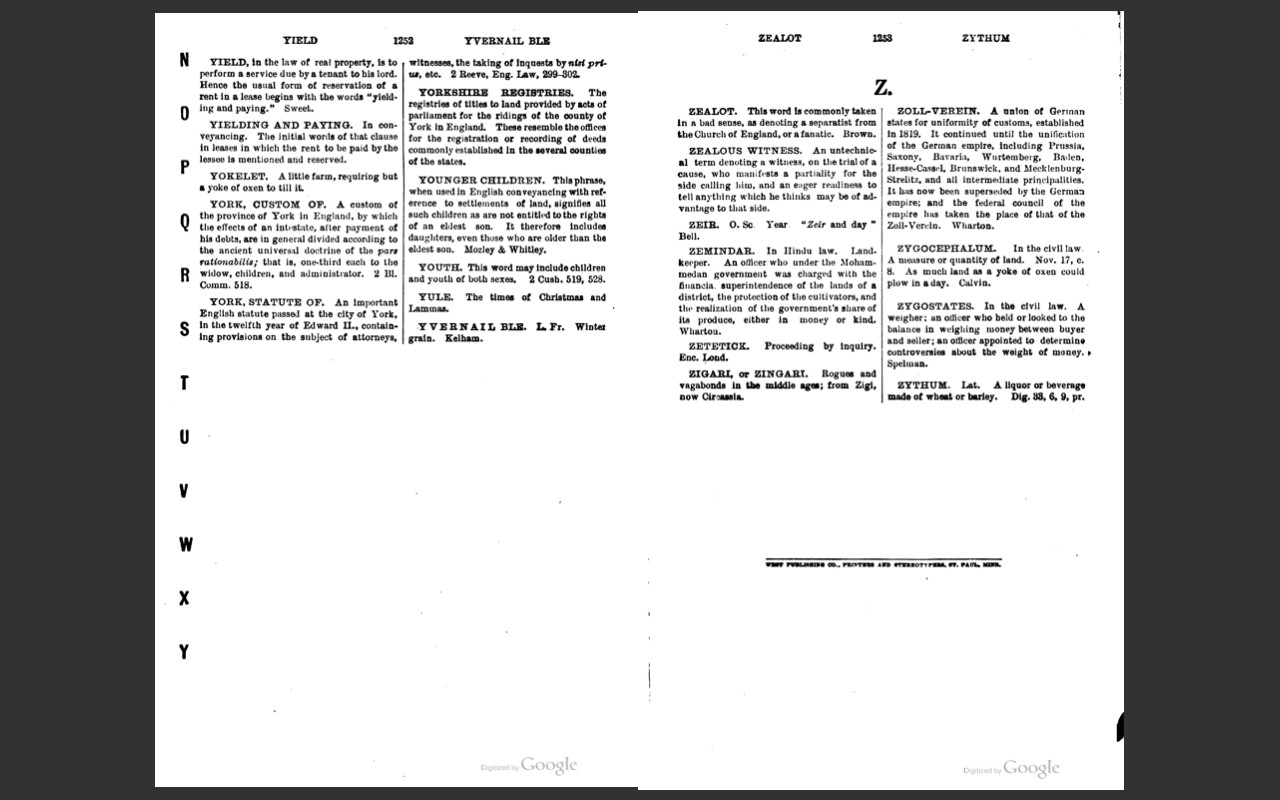 BLACK’S LAW DICTIONARY, 1st Edition 1891 and 2nd Edition 1910 Law Book on USB