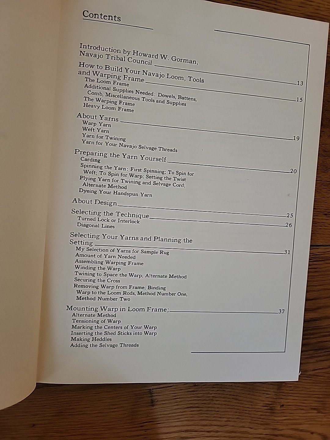 Navajo and Hopi Weaving Techniques, HBDJ First Printing, 1974