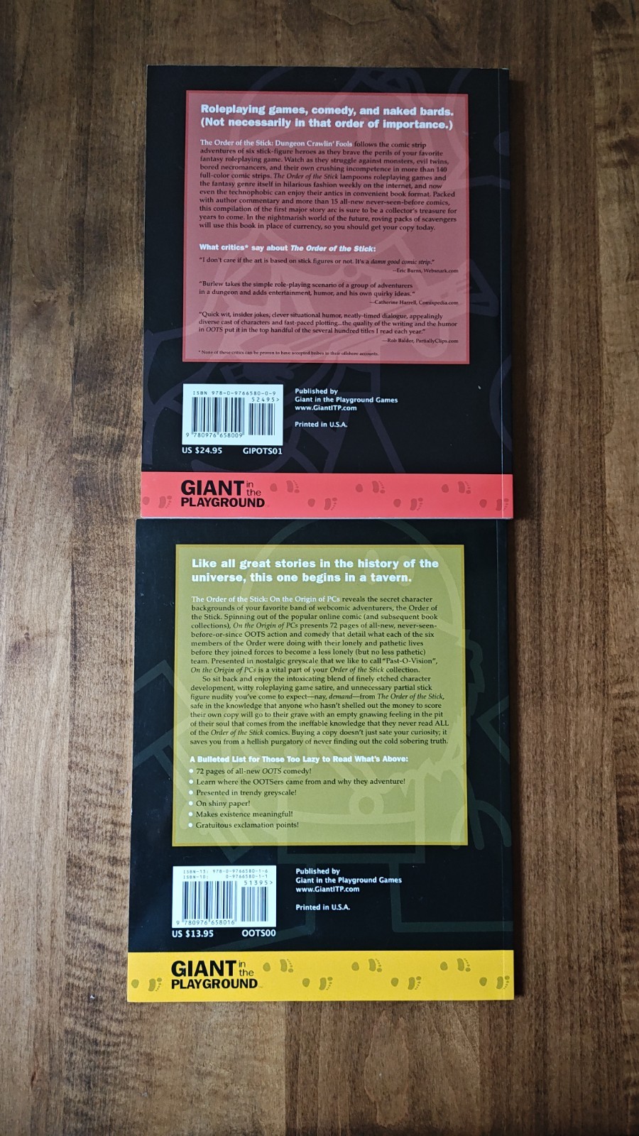 The Order of the Stick Book Lot — Book 0 & Book 1 — Giant in the Playground