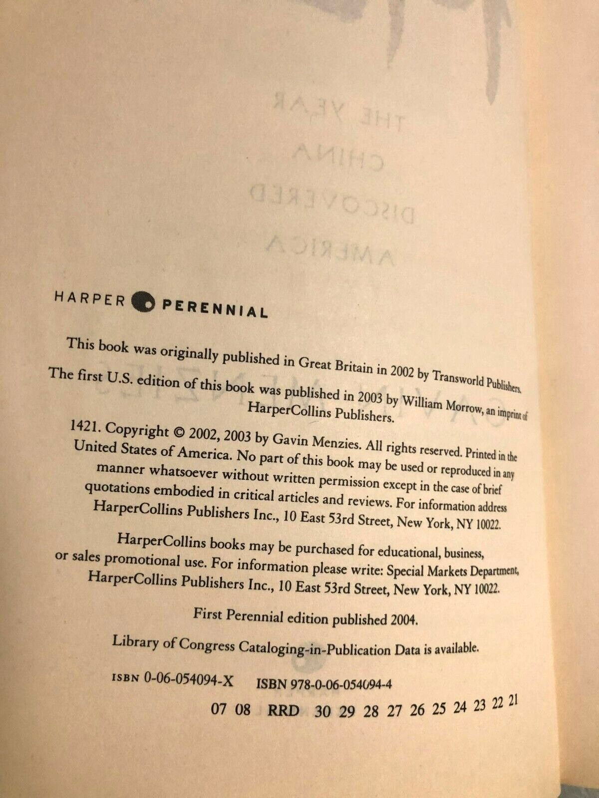 RARE! 1421 : The Year China Discovered America by Gavin Menzies GREAT SOFTCOVER
