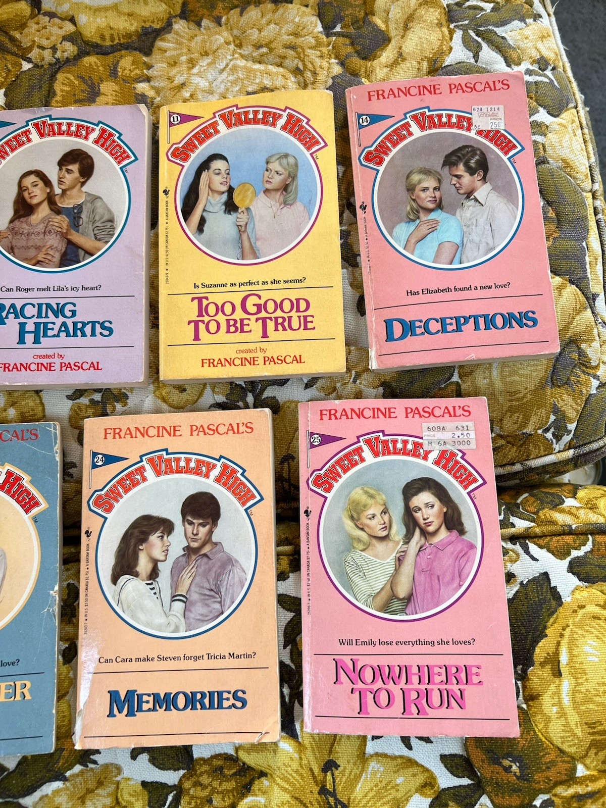 Lot of 7 Sweet Valley High Books # 6 9 11 14 18 24 & 25 Francine Pascal