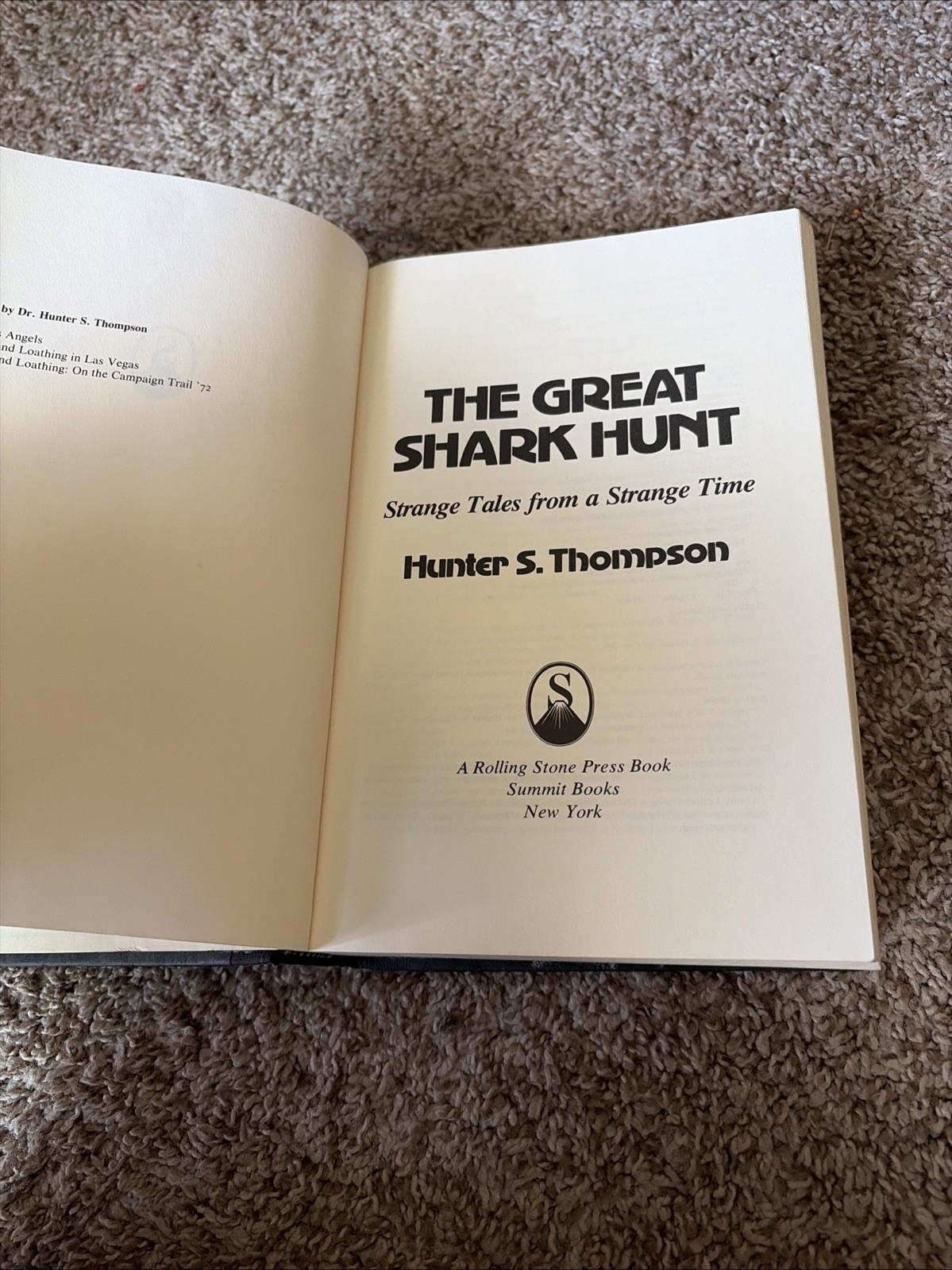 The Great Shark Hunt by Hunter S. Thompson (1979, HC/NoDJ) 1st Ed