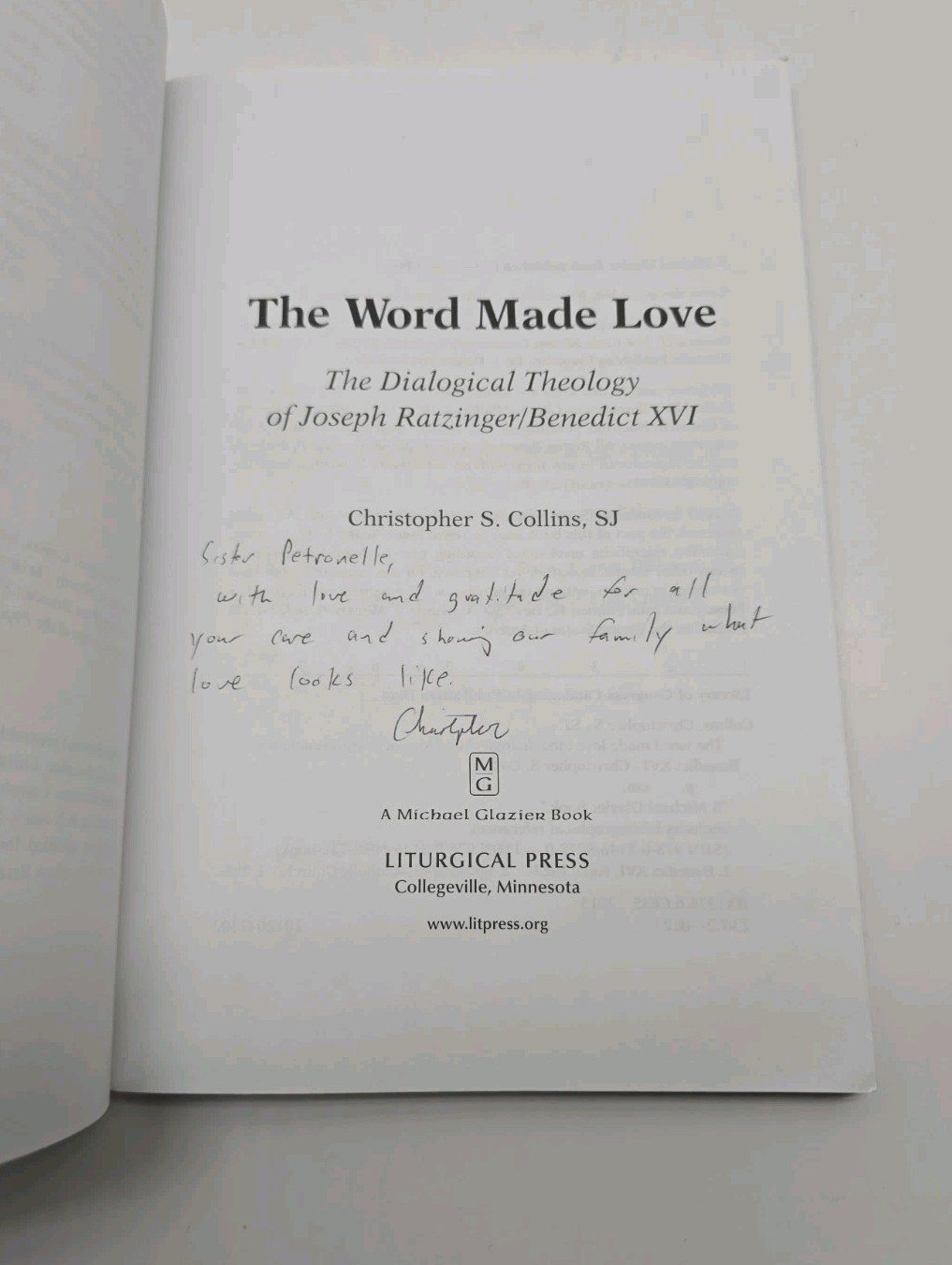 Word Made Love : The Dialogical Theology of Joseph Ratzinger by Christopher…