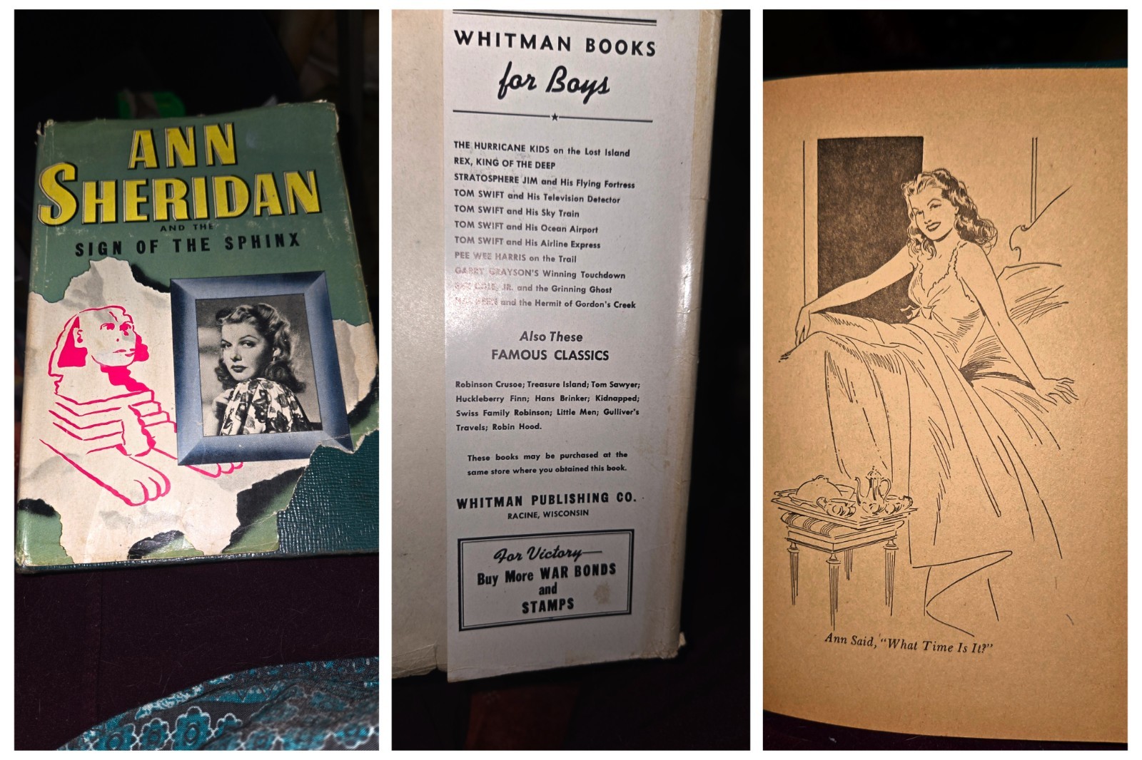 Ann Sheridan And The Sign Of The Sphinx, By Kathryn Heisenfelt 1943 DJ Hardback