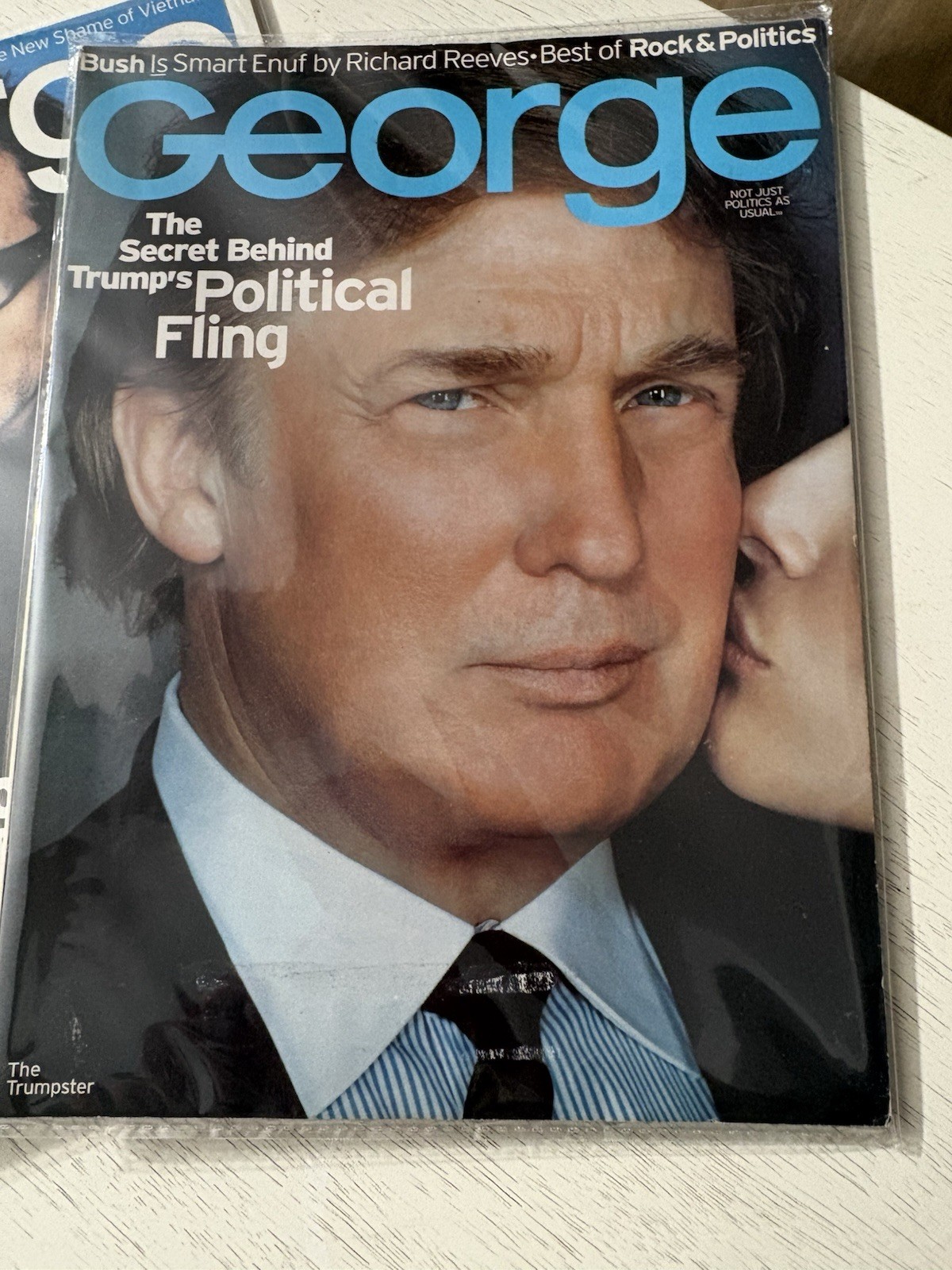 GEORGE Magazine February / March 2000 Donald Trump on cover.