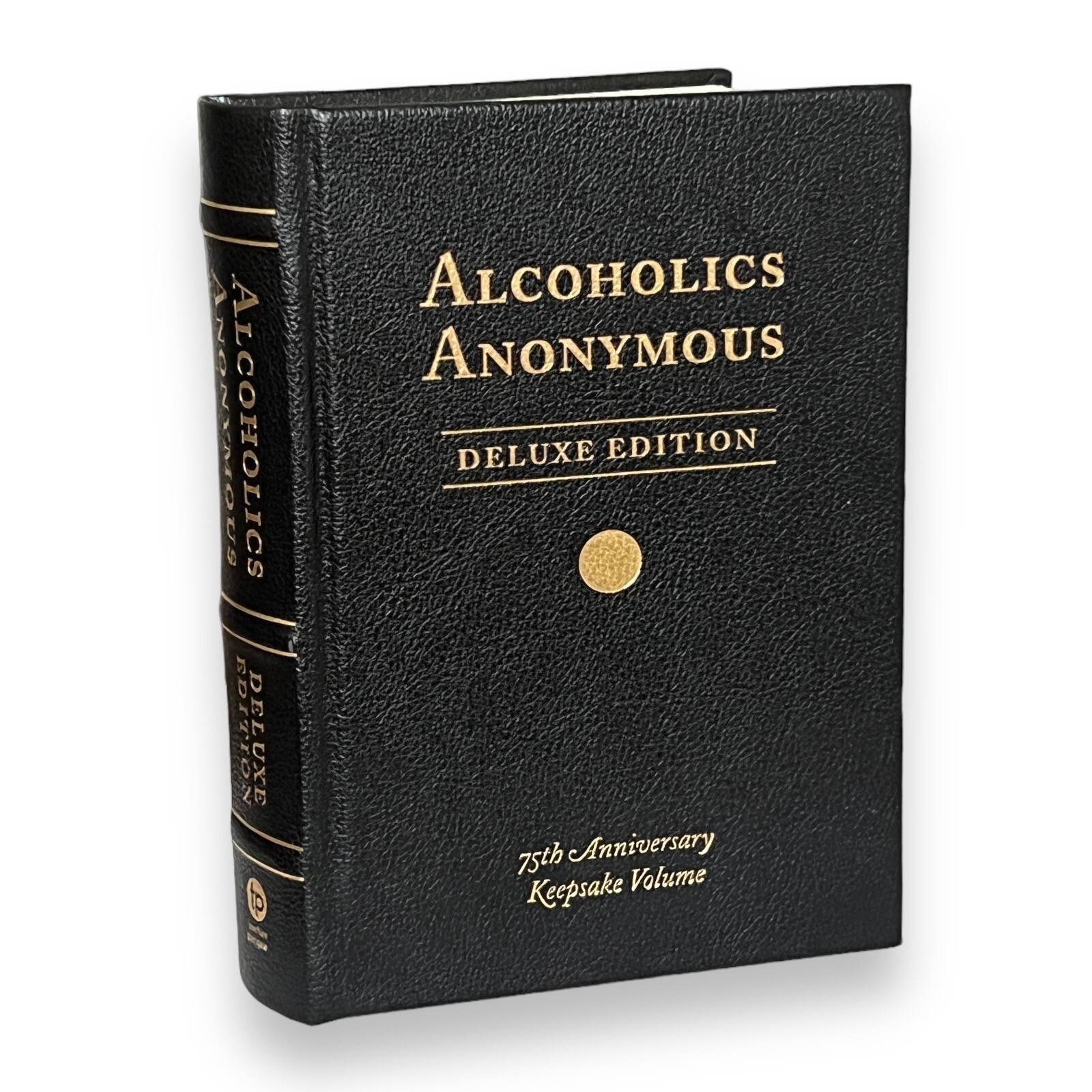 ALCOHOLICS ANONYMOUS 75th Anniversary Deluxe Vegan Leather Bound Bill Wilson New