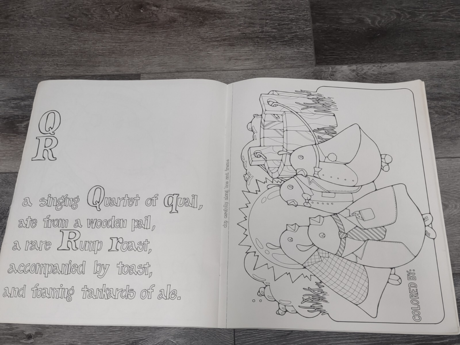 Vtg Coloring Book Potpourri Press Gobble Gobble Educational Adventure 1971