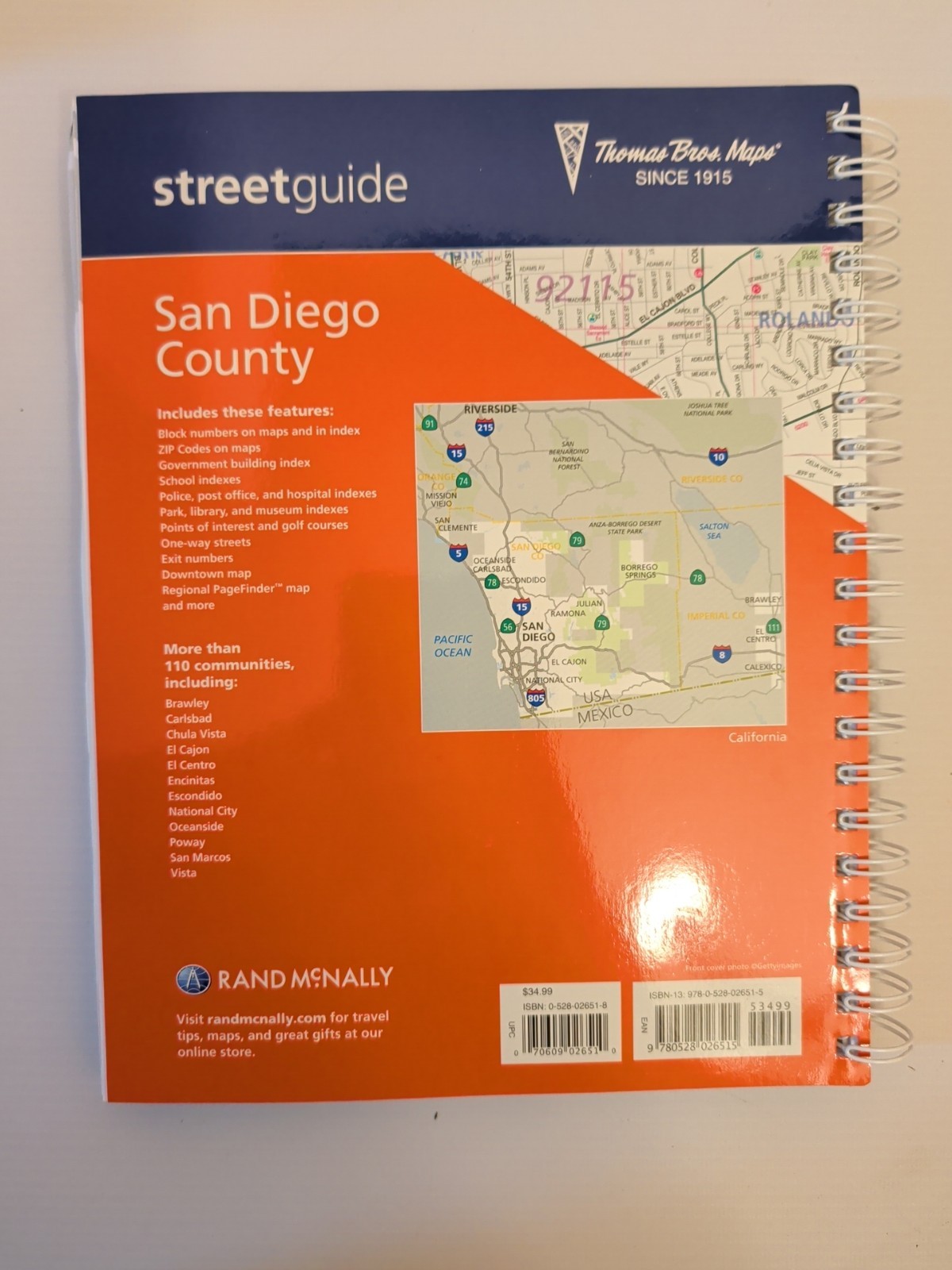 Thomas Guide San Diego County 61st Edition April 2022