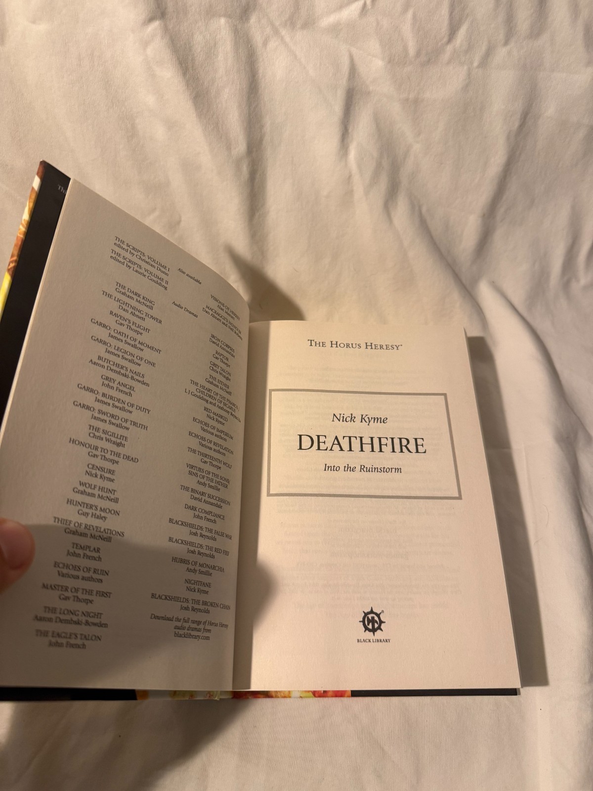 Horus Heresy – Deathfire: Into the Ruinstorm Nick Kyme Hardcover – Warhammer 40K