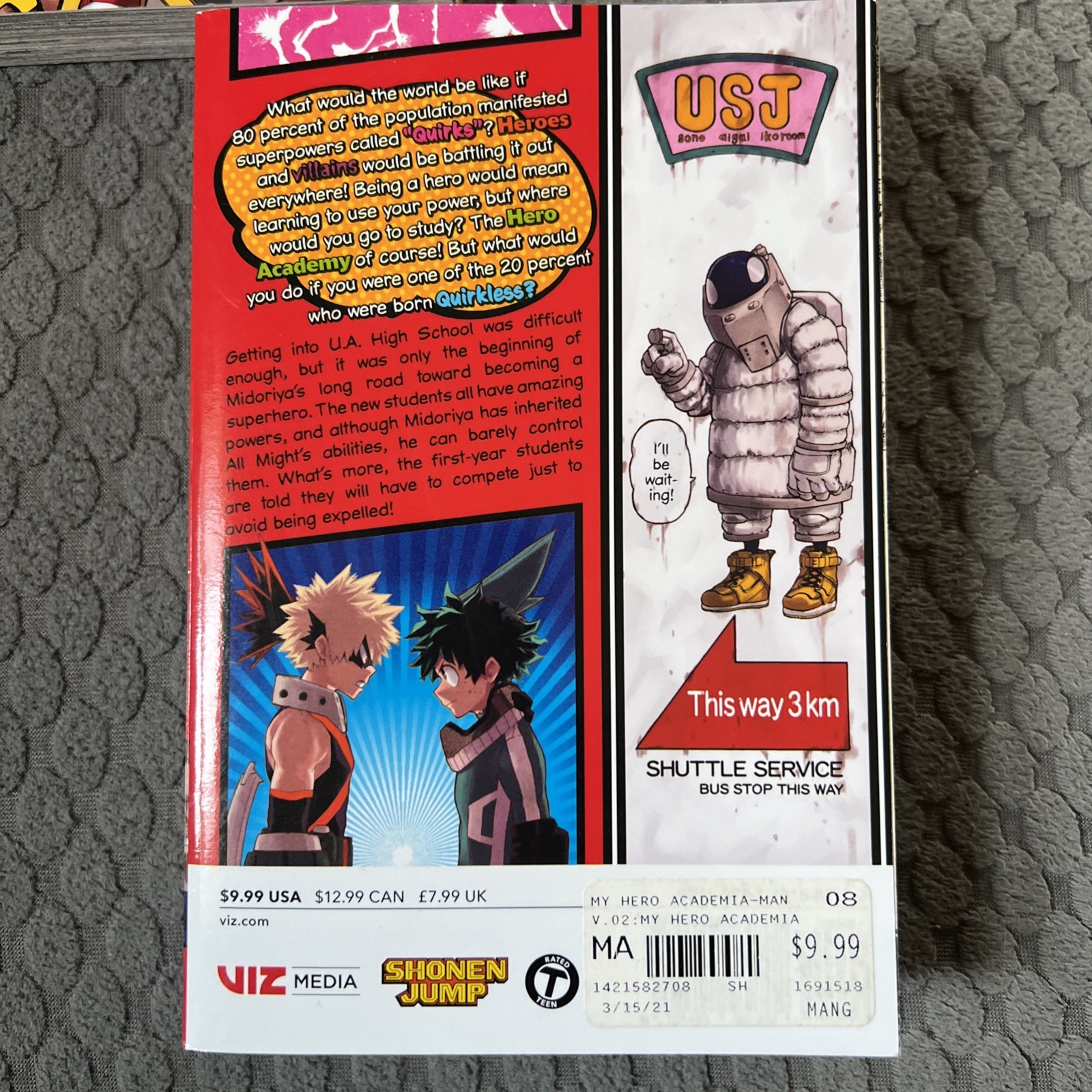 My Hero Academia Manga Lot Of 3 Books Volumes 1-3 Viz Media Paperback