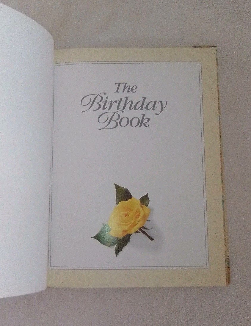 The Birthday Book Anniversaries Special Days Hardcover 1993 Floral First Edition