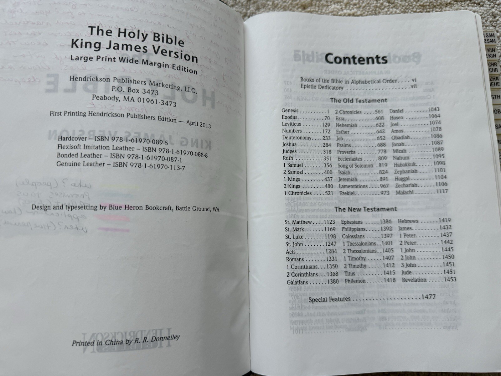 KJV Large Print Wide Margin Bible by Hendrickson Bibles (2013)
