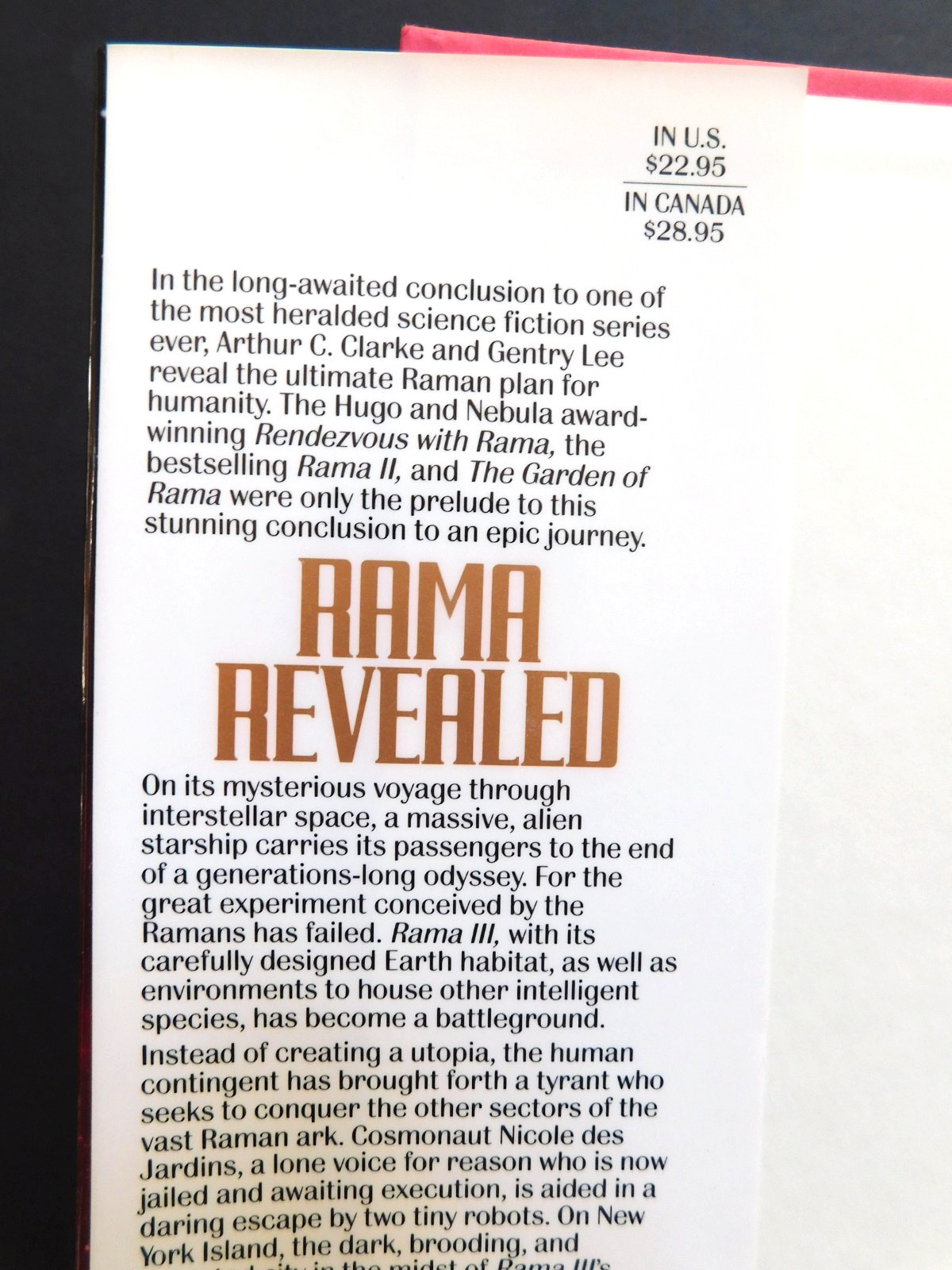 RAMA REVEALED 1st ed 1994 Arthur CLARK & Gentry LEE UNREAD with jacket 466 pages