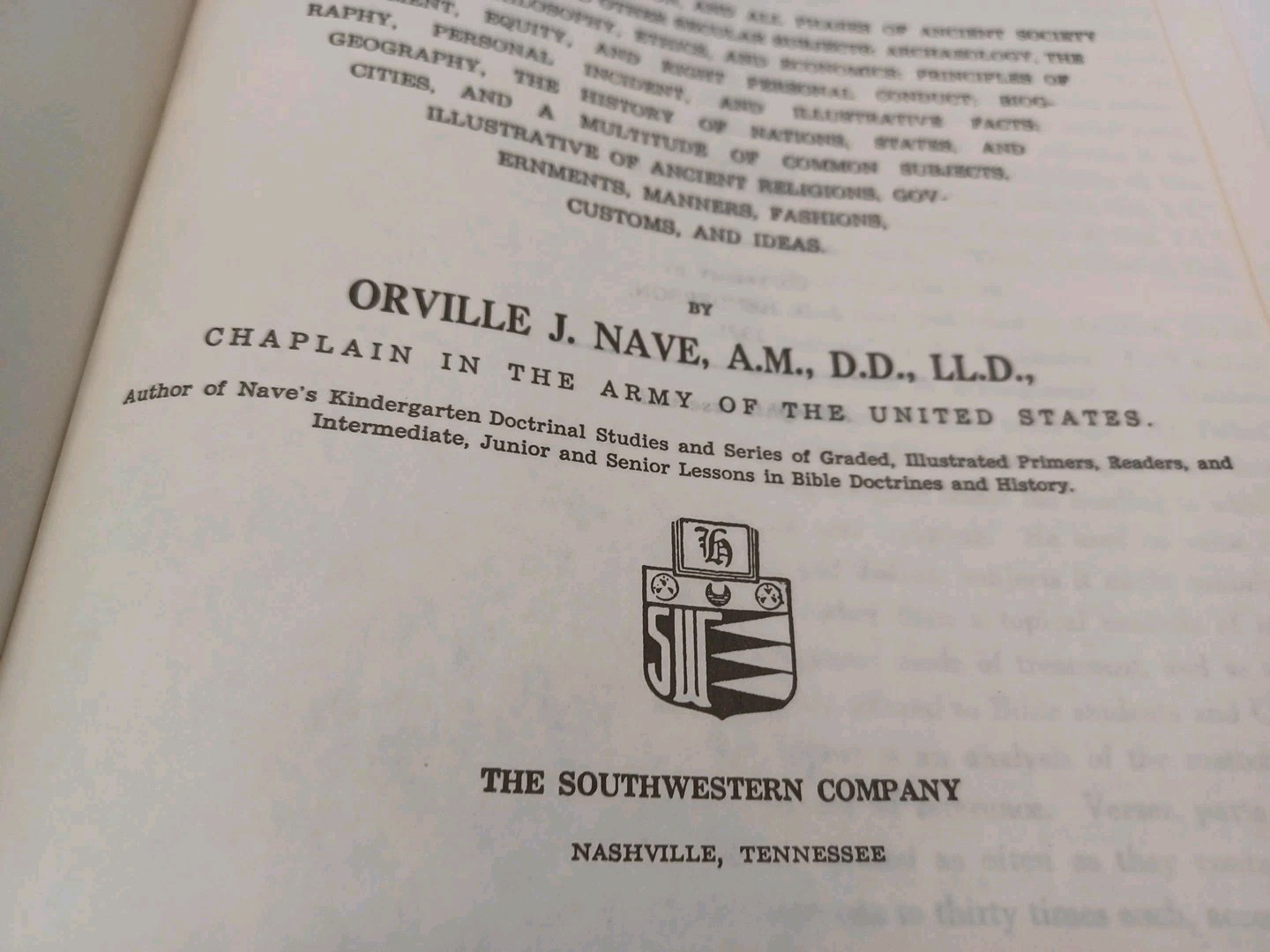 Nave’s Topical Bible Digest Black Leather Bound Thumb Indexed 1962 Southwestern