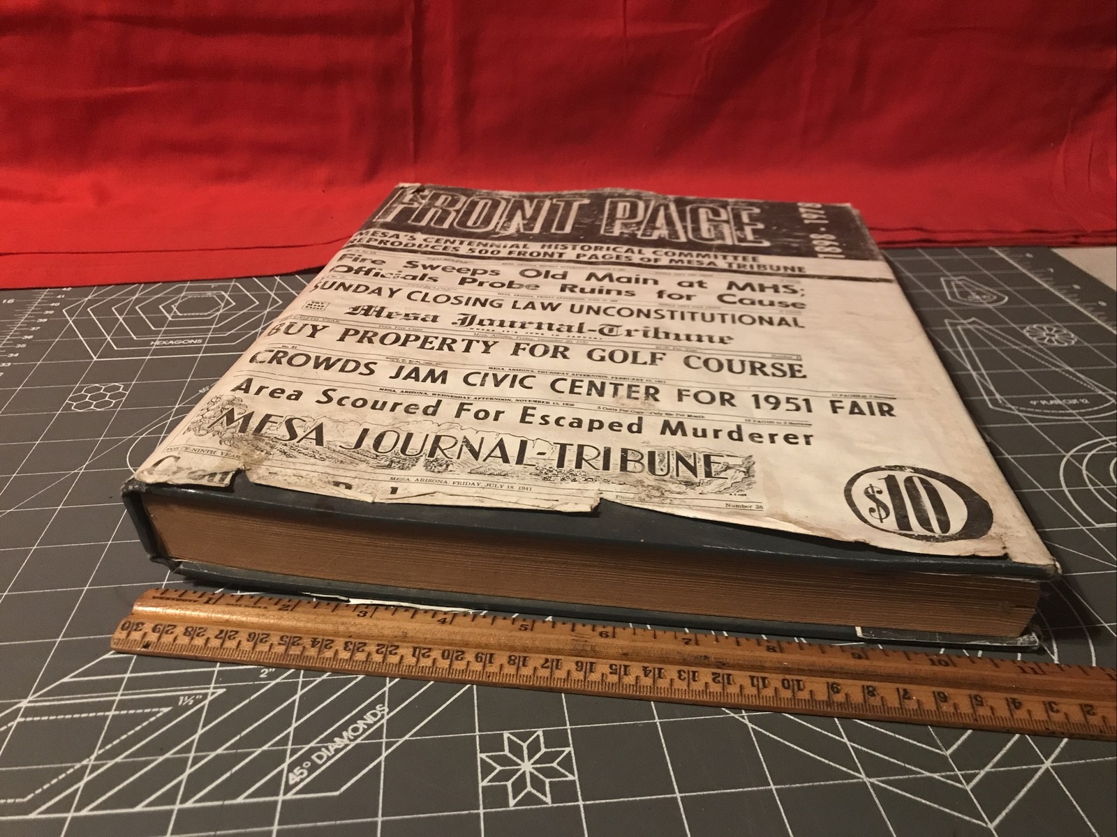 Vintage 1898-1978 Front Page Mesa Tribune Hardcover Book 500 Front Pages