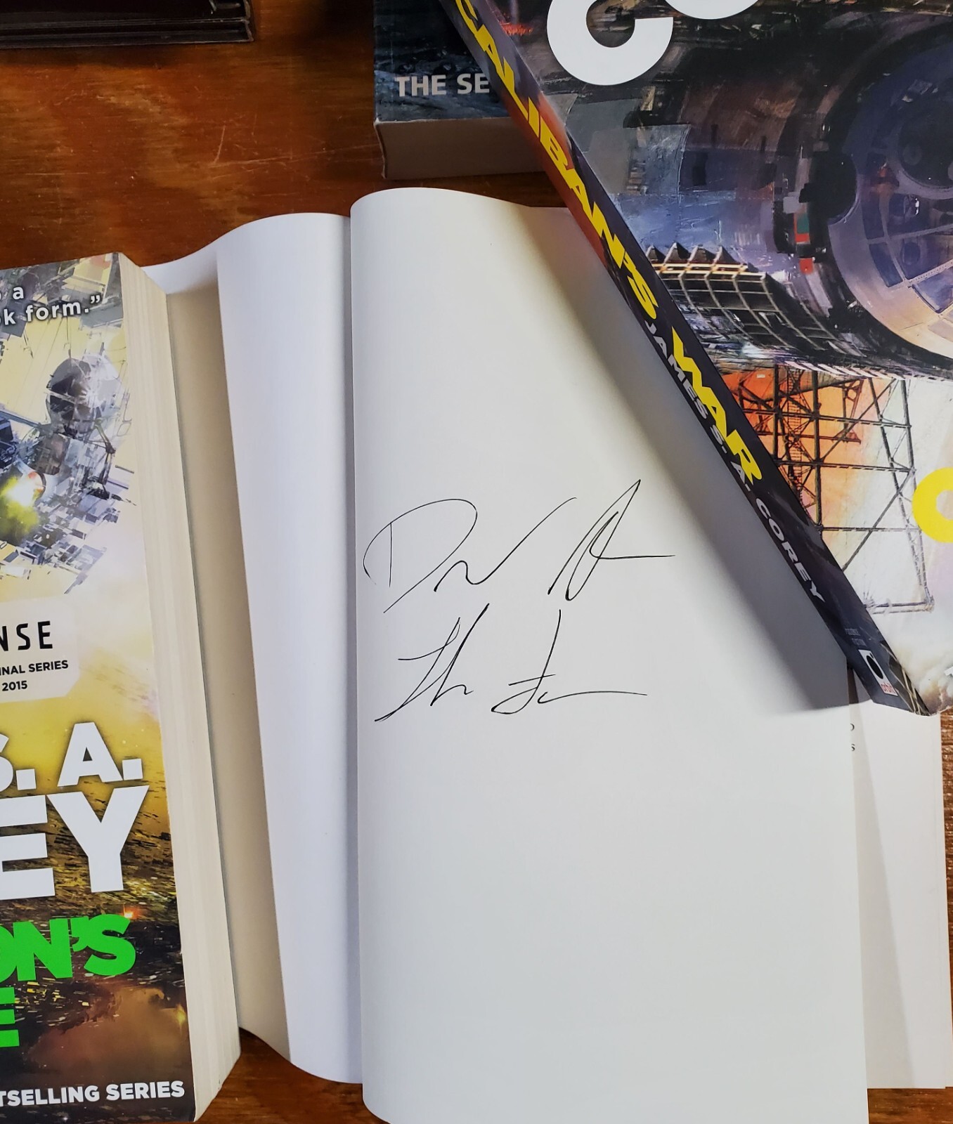 First 3 Volumes of the “Expanse” book series, Vol 1 signed