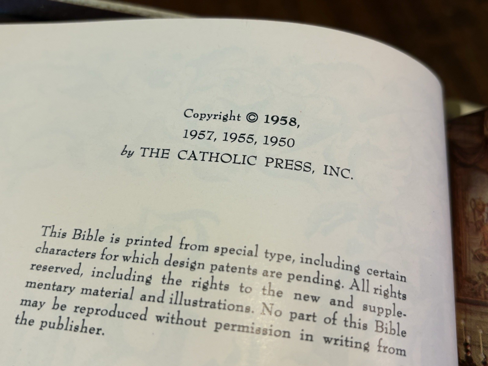 Vintage 1958 Holy Bible The Holy Angels Edition Catholic Press Inc. Illustrated