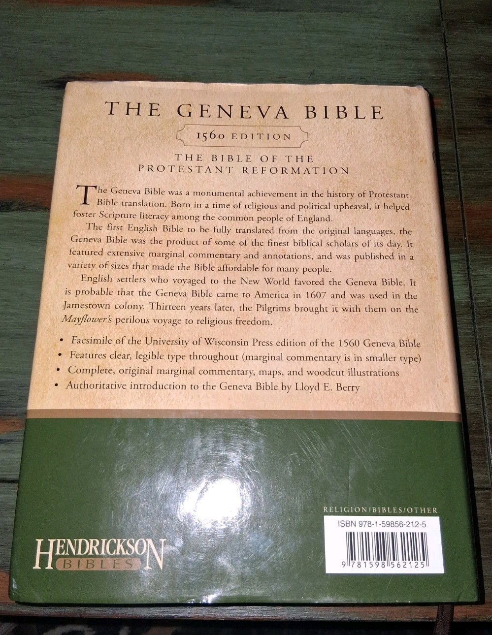 The Geneva Bible: 1560 Edition by Hendrickson Bibles – Hardcover – 12th printing