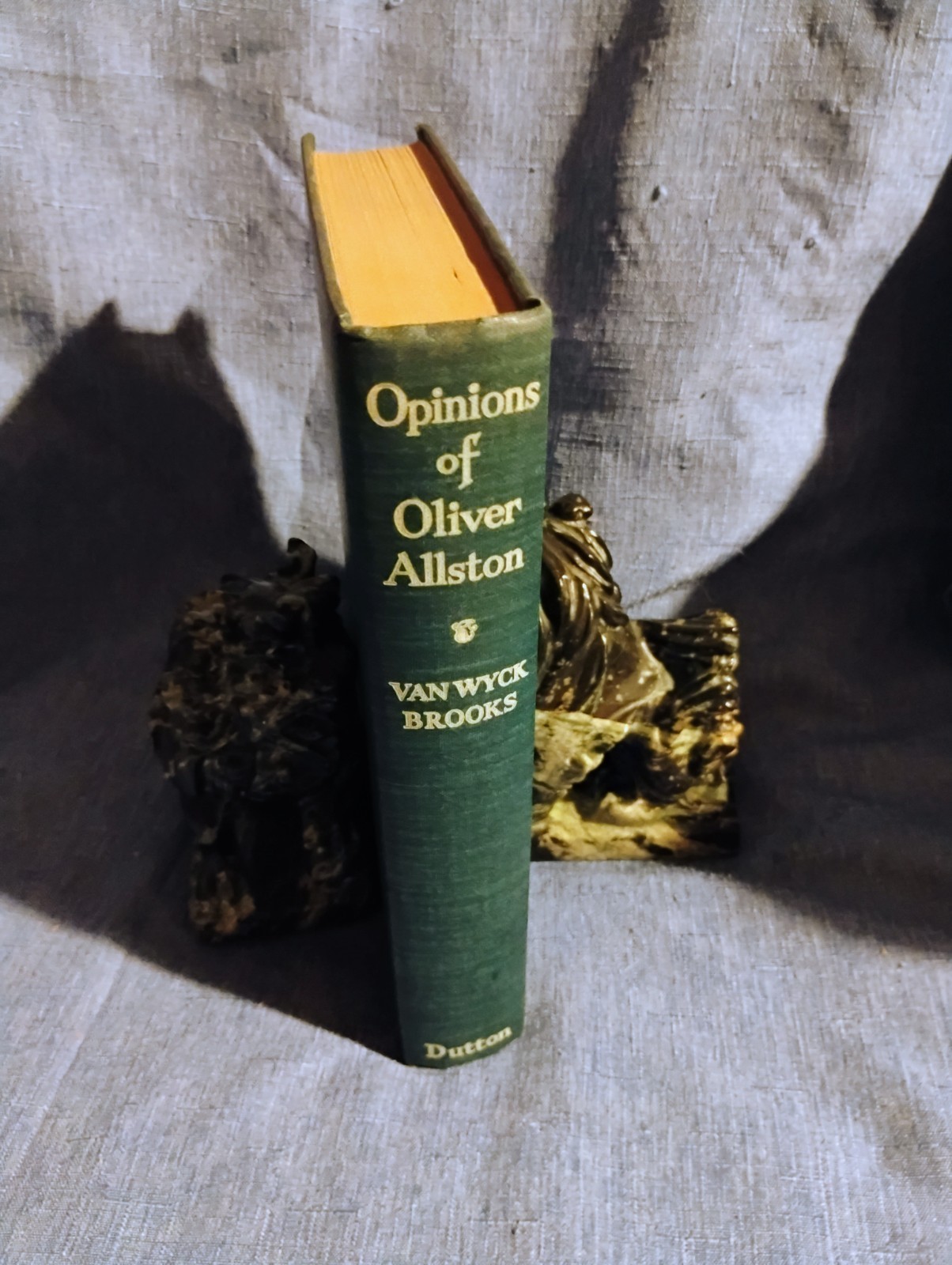 OPINIONS OF OLIVER ALLSTON, VAN WYCK BROOKS, 1941, AI VERIFIED 1ST ED. DJ VG HC