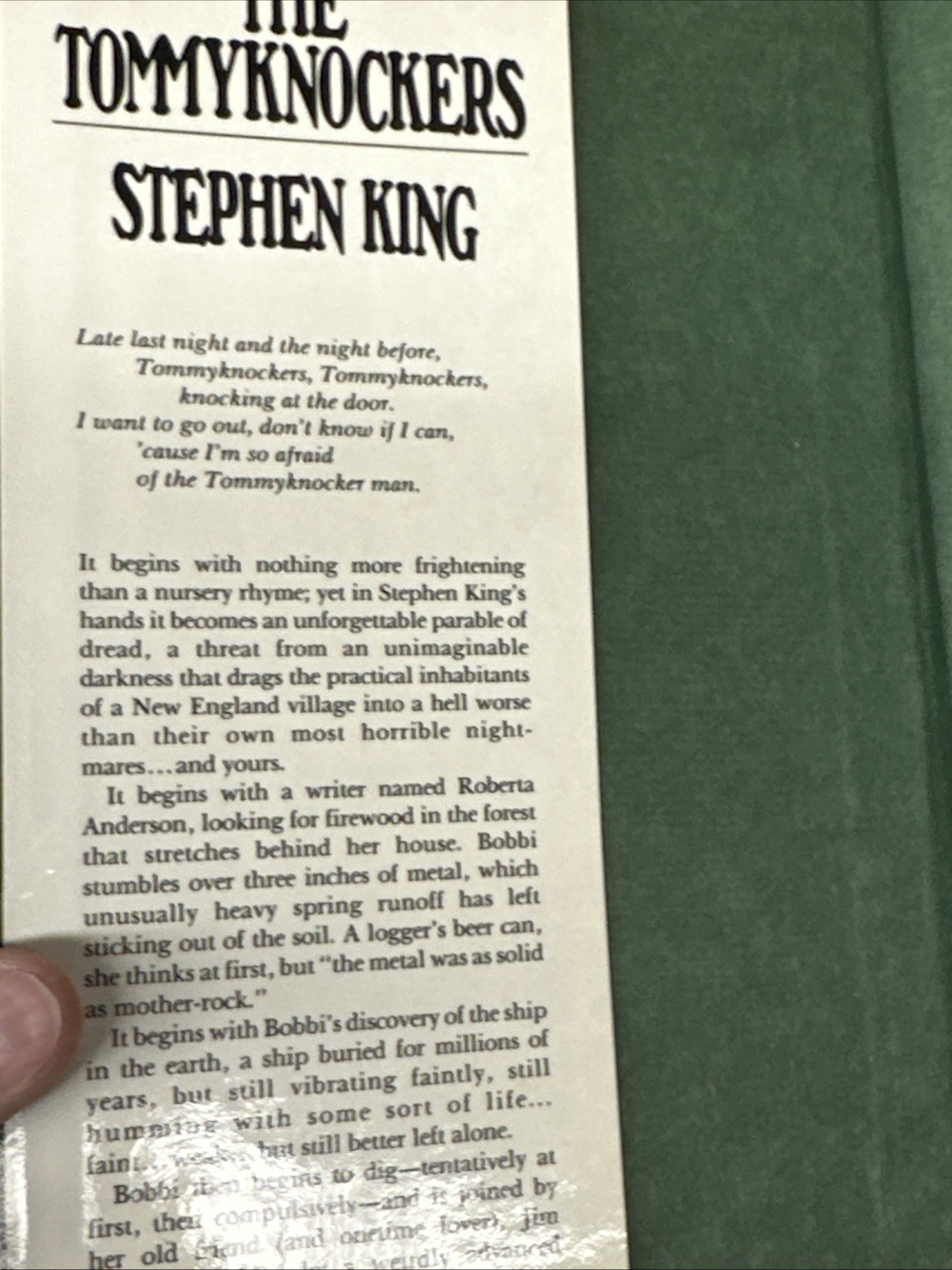 The Tommyknockers by Stephen King True 1st Edition HC/DJ 1987 New