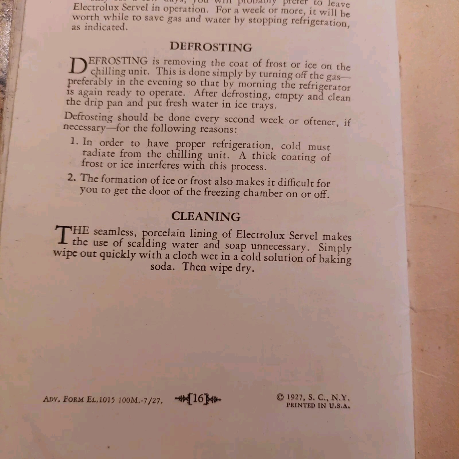 How Best To Use Your Electrolux Servel 1929 CookBook Recipes Refrigerator