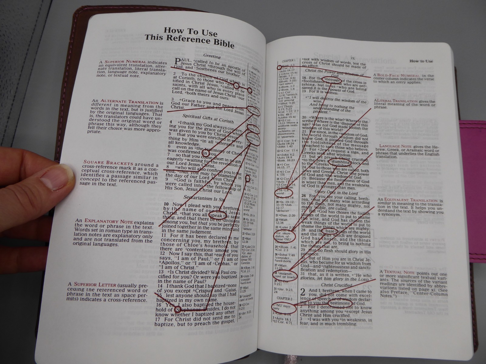 NKJV Ultrathin Reference Bible, Brown/Pink LeatherTouch with Magnetic Flap