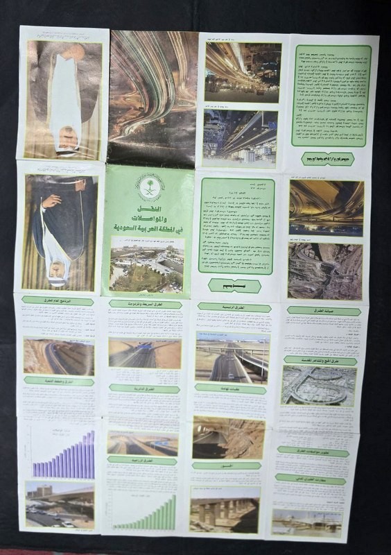 1987 Transportation Map Saudi Arabia خريطة النقل والمواصلات في المملكة السعودية