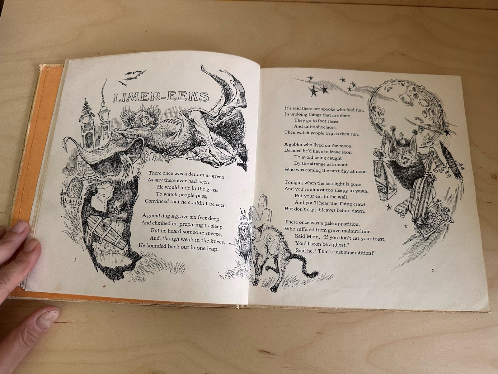 VTG 1973 Squeals Squiggles & Ghostly Giggles HC Ann McGovern Halloween Book