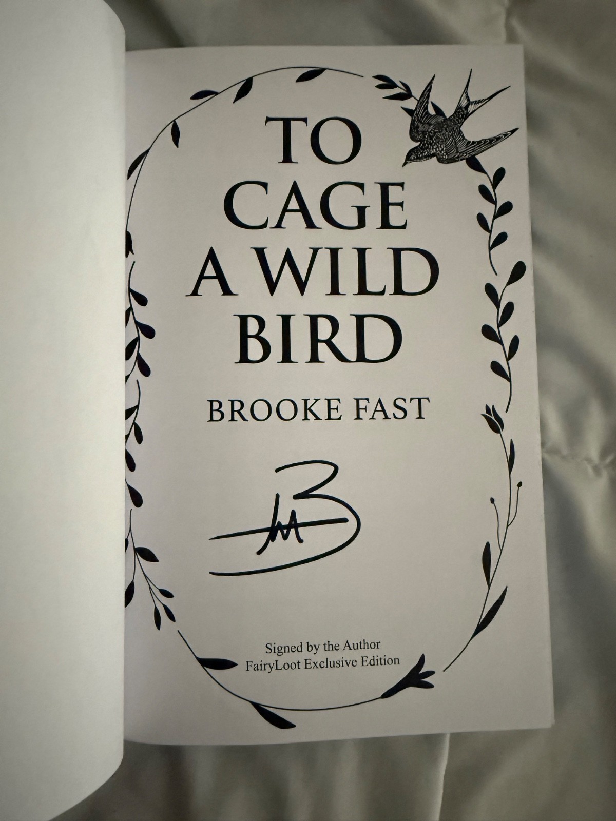 FAIRYLOOT To Cage a Wild Bird by Brooke Fast Signed + Owlcrate Wax Seal Merch