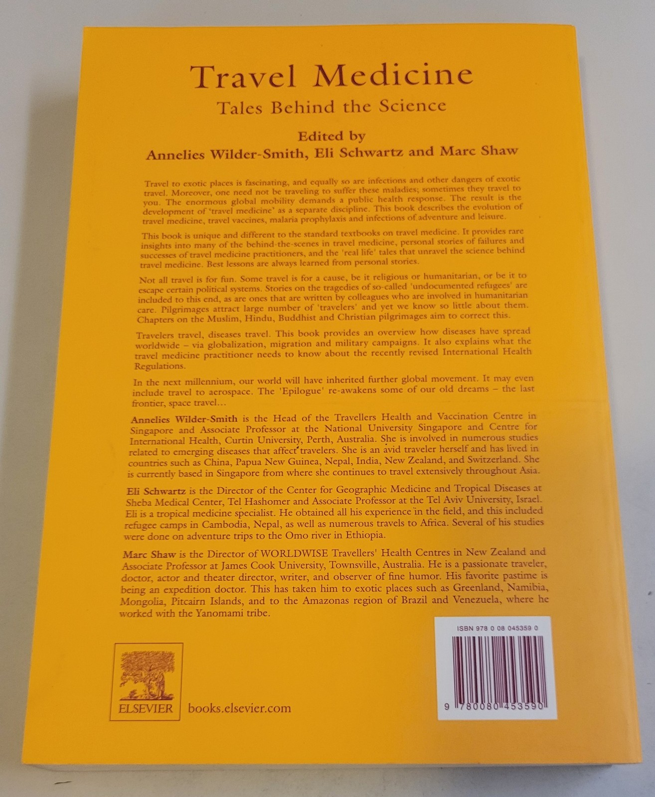 TRAVEL MEDICINE: Tales Behind the Science (2007 First Edition) Paperback PB BOOK