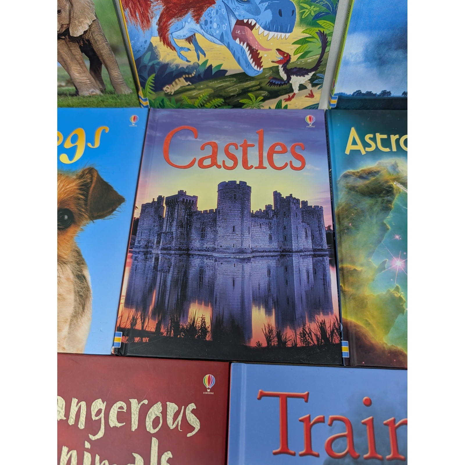 Usborne Beginners Books Lot of 8 Hardcover Dinosaurs Animals Astronomy Trains