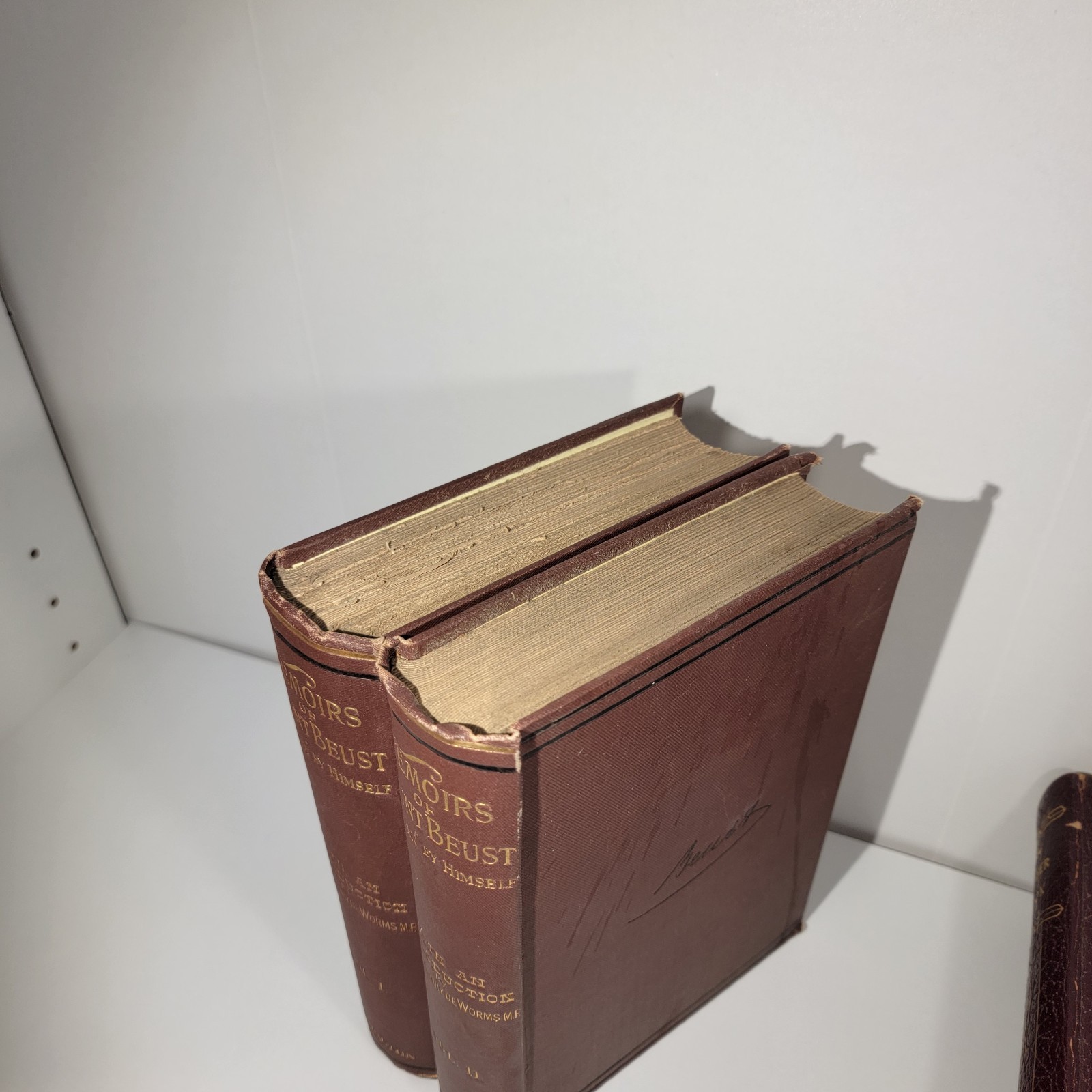 Memoirs of Count Beust Baron de Worms Reminton Volumes 1 & 2 Hardcover Set