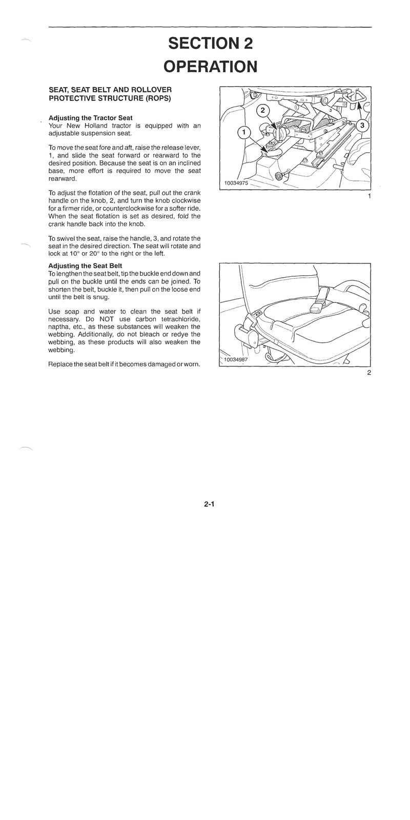 NEW HOLLAND TC35DA TC40DA TC45DA Tractor Operators Manual FASTENED – COVERED
