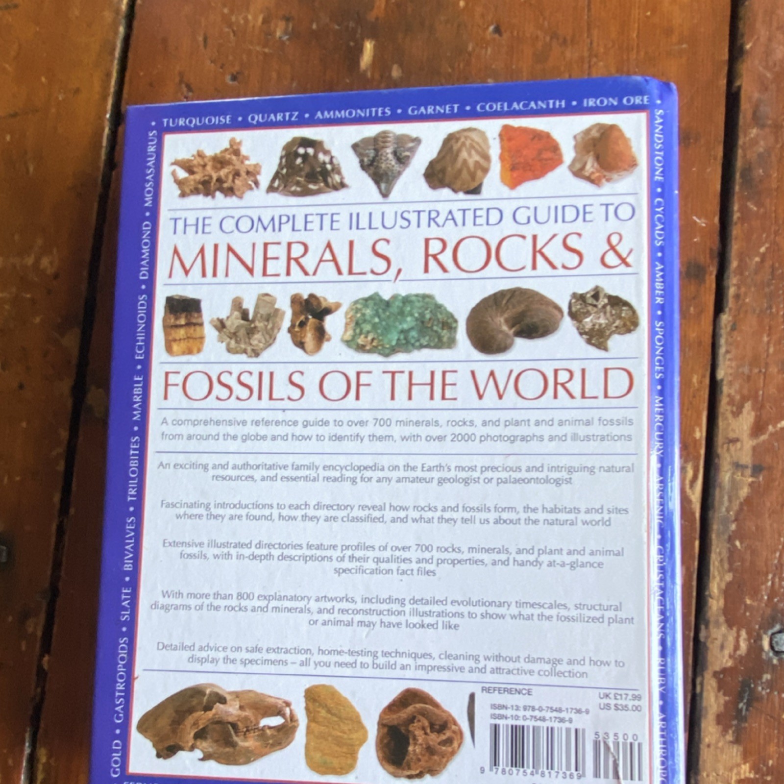 Steve Parker & John Farndon Illustrated Guide Minerals Rocks Fossils HC 2010
