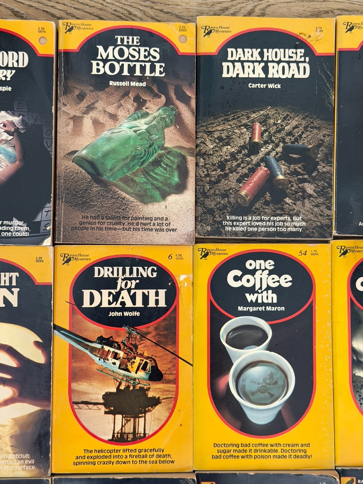 20 Vintage Mystery Paperback Book Lot Raven House Mysteries Crime Thriller