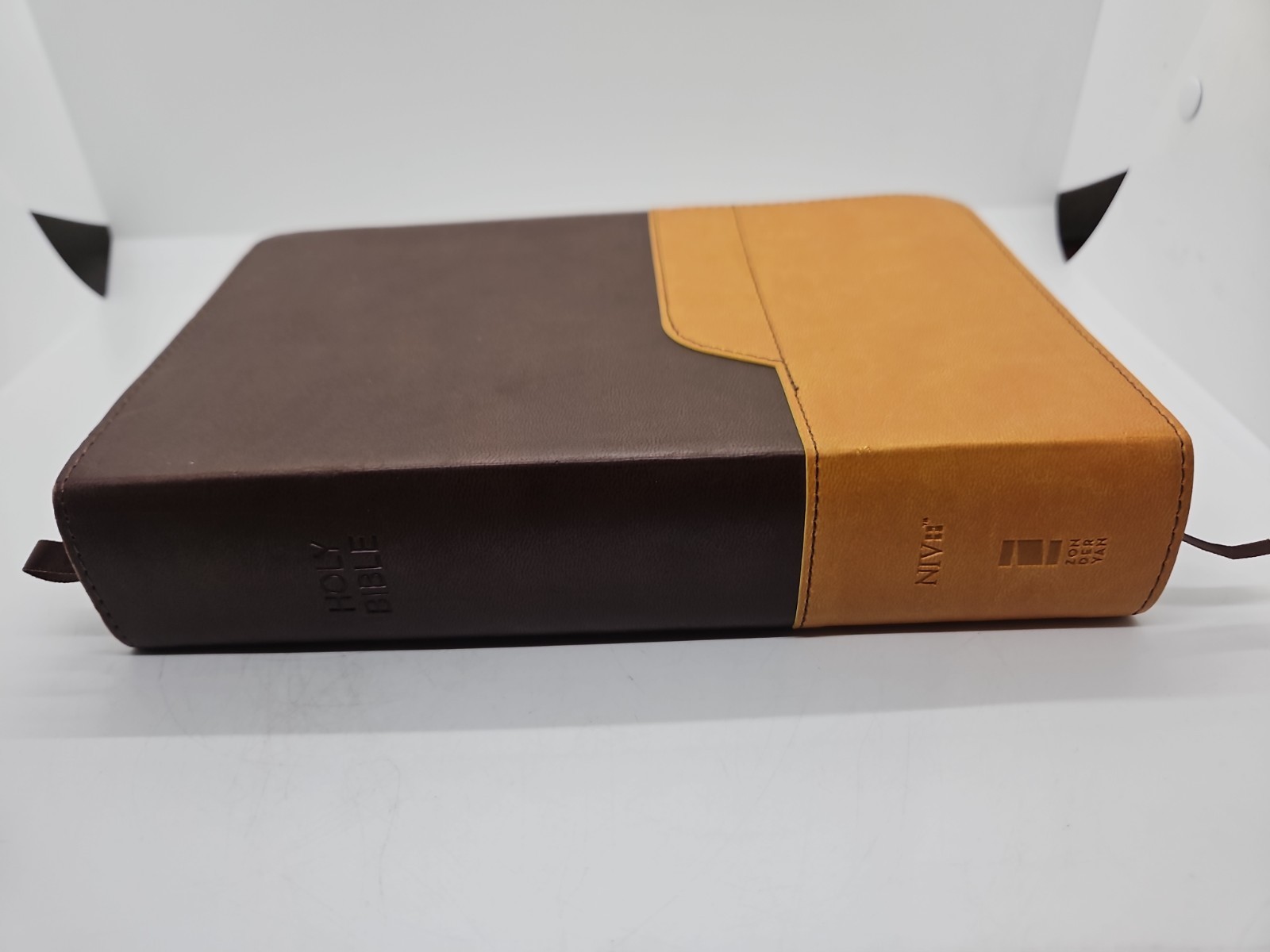 NIV Holy Bible Large Print Zondervan Brown DuoTone Leathersoft 2011