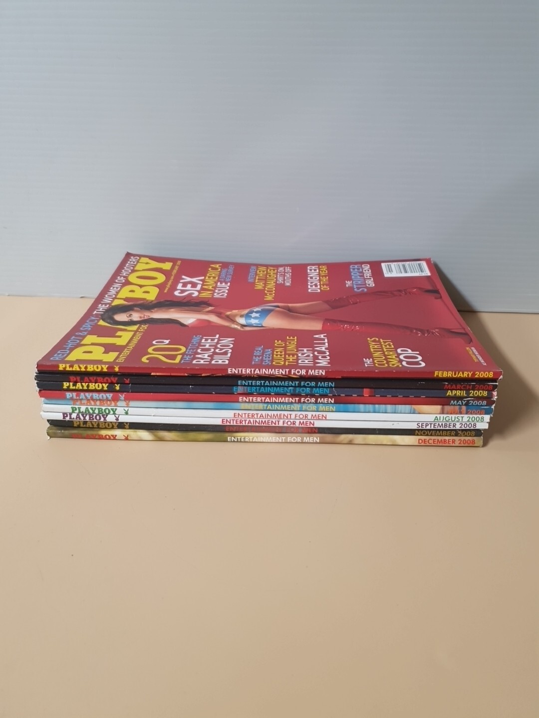 Playboy Magazines/ Lot Of 9 (2008)