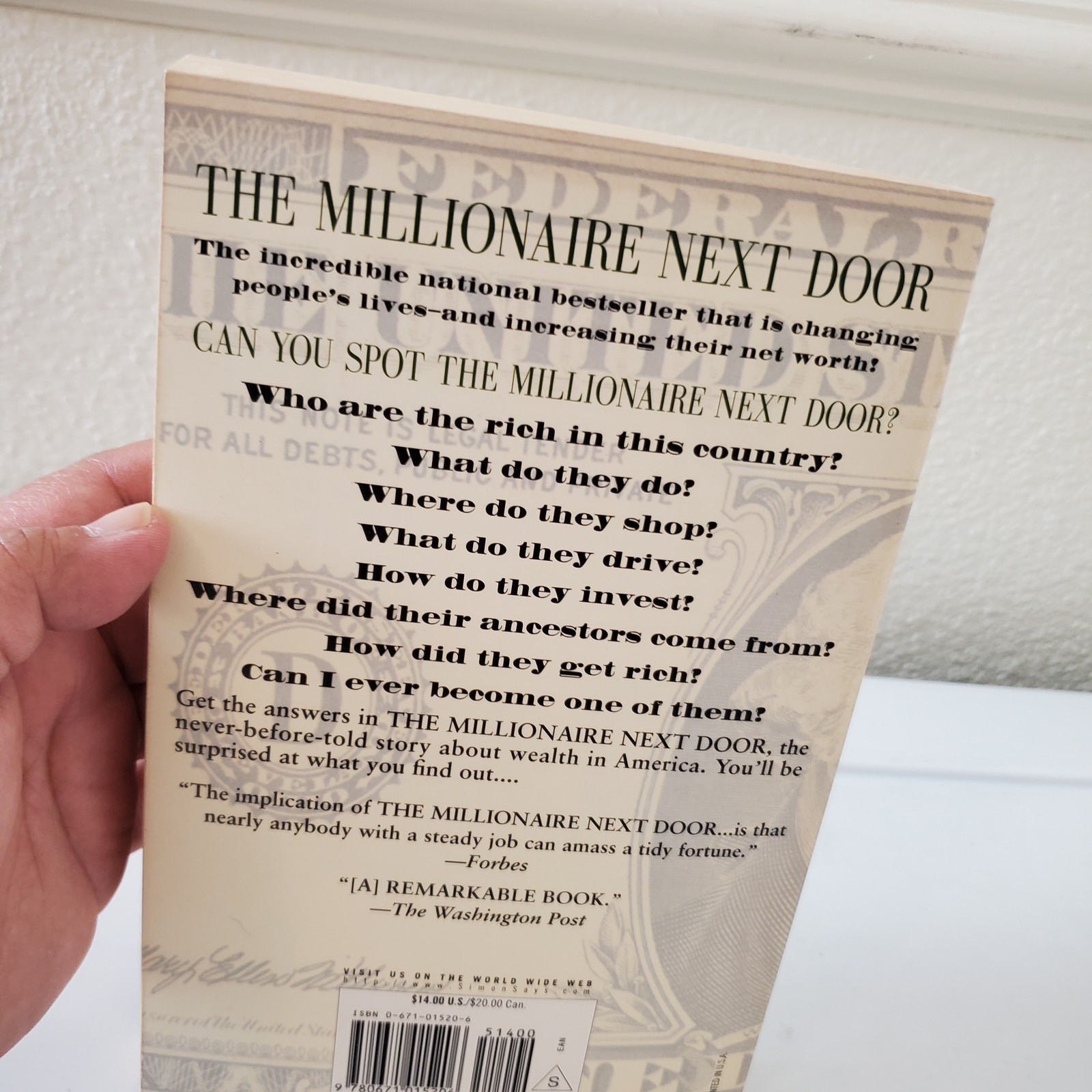 The Millionaire Next Door Stanley Danko Wealth Finance Business Paperback