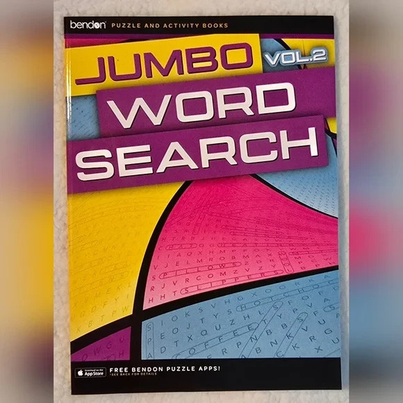 Large Print Bendon Jumbo Word Search Puzzle Book Set – VOLUMES 1 -4