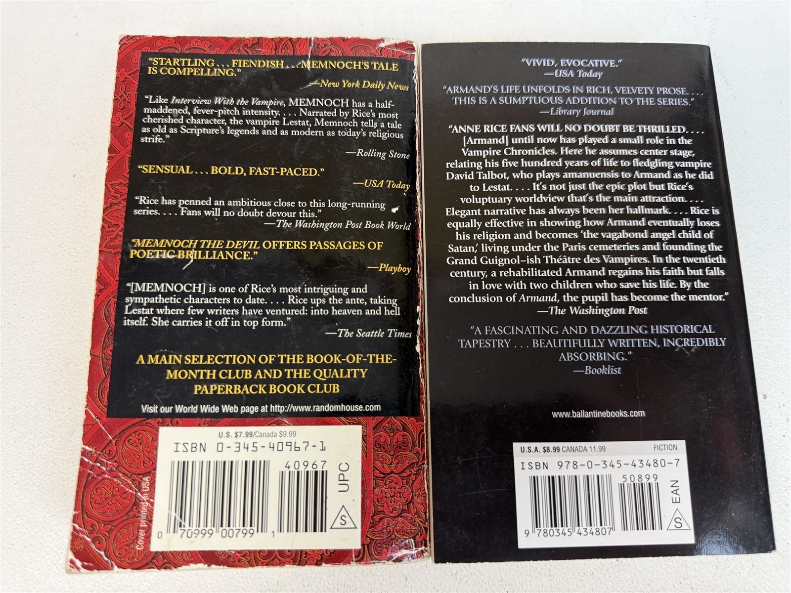 Anne Rice Lot 10 Vampire Chronicles Lestat Armand Merrick Blood Gold Canticle