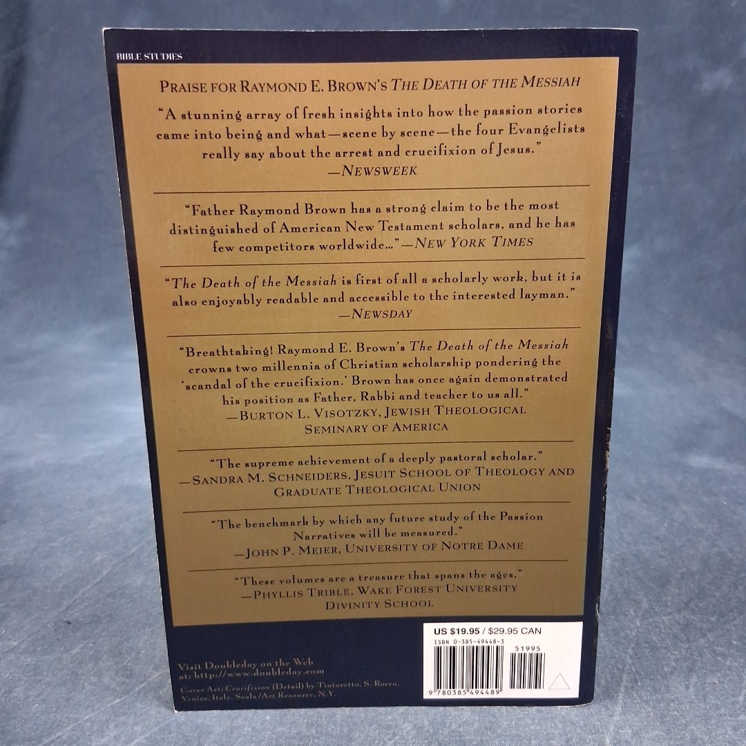 Raymond Brown, Death, Birth Messiah 3 Vol Set Biblical Studies PB