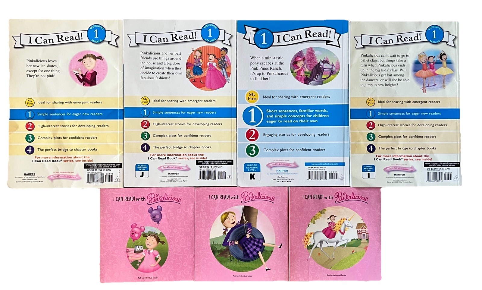 Lot of 20 Pinkalicious And Fancy Nancy Easy Reader Books, Level 1, Phonics