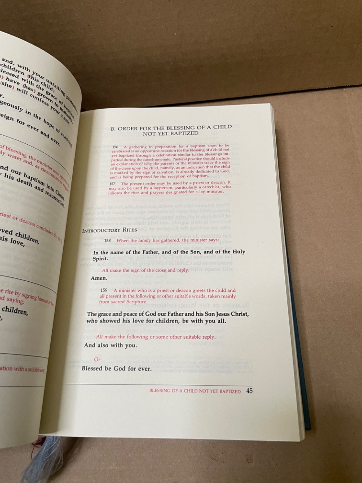 Book of Blessings: Ritual Edition Liturgical Press 1989 hardcover