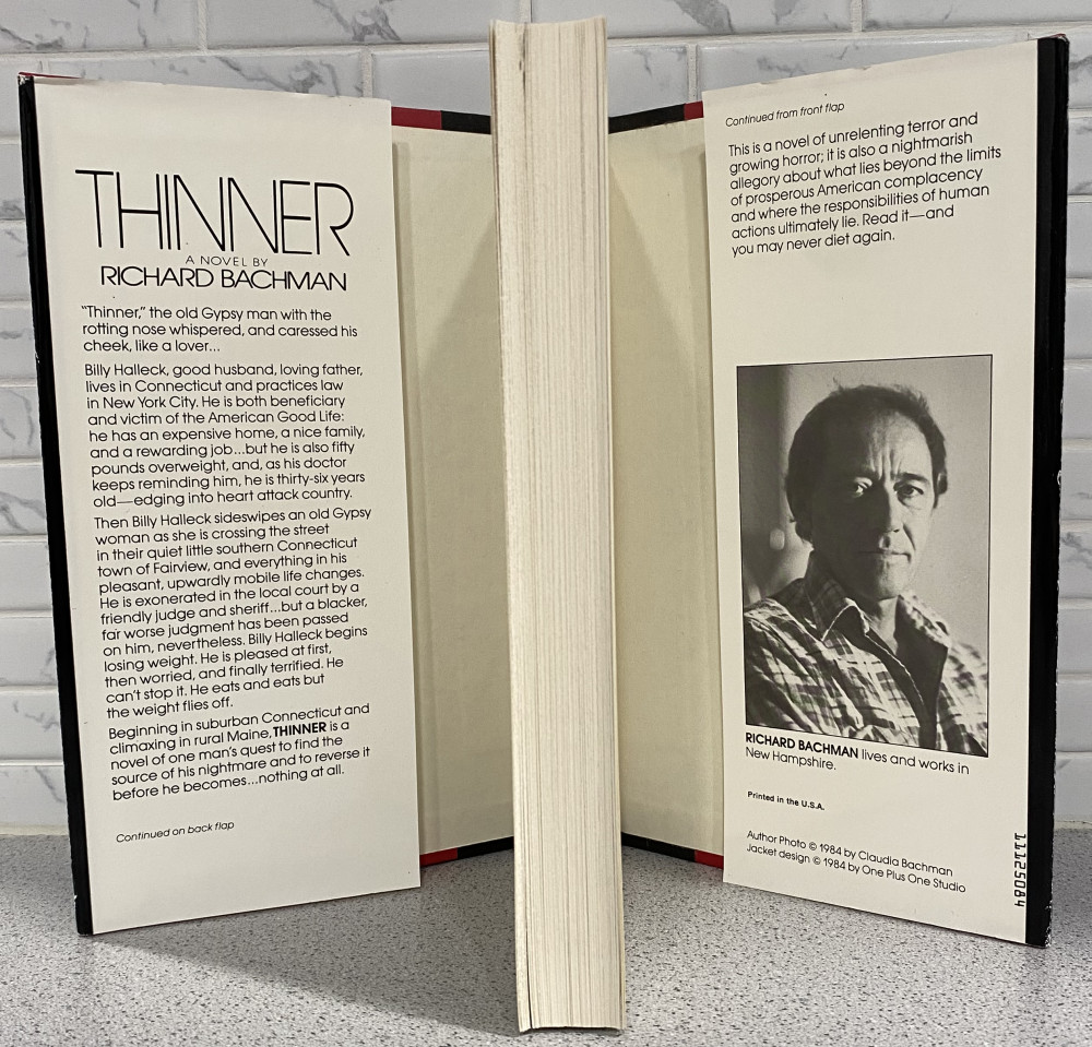 Thinner by Richard Bachman / Stephen King ~ Hardcover ~ Dust Jacket ~ VERY GOOD!