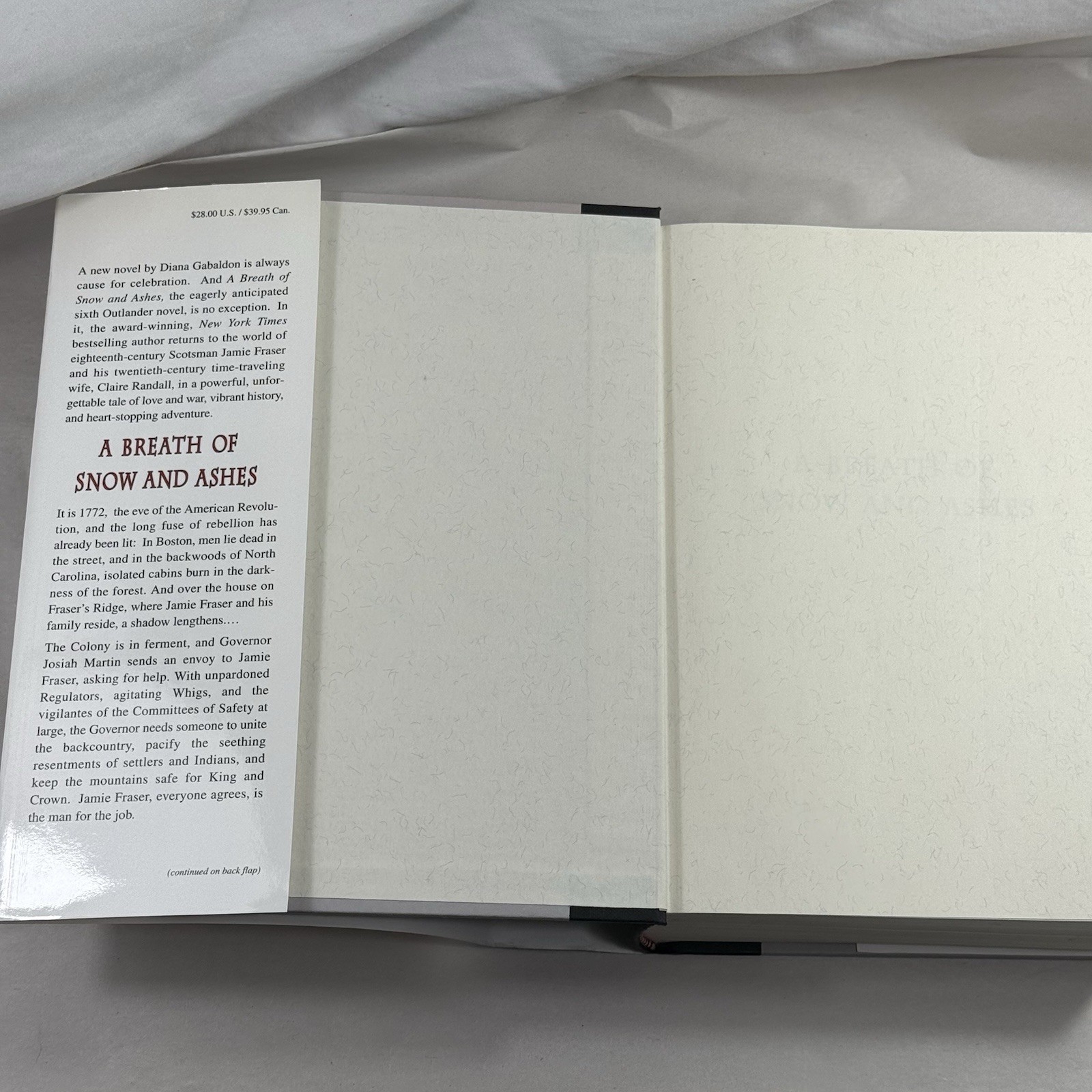 Diana Gabaldon A Breath of Snow and Ashes (Outlander) 2005 1st/1st HCDJ