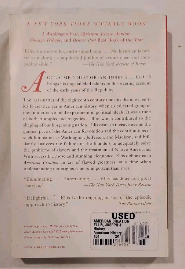 American Creation By Joseph J. Ellis 2007